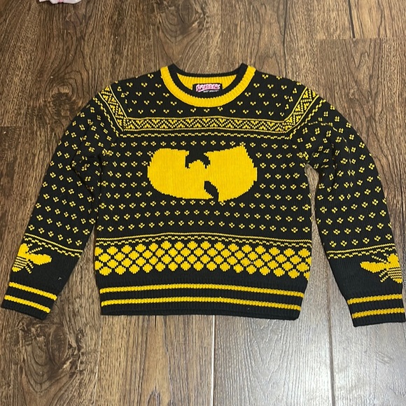 Wu Tang Clan Killer Bees Black and Yellow Ugly Christmas Sweater size Youth L - Picture 2 of 10